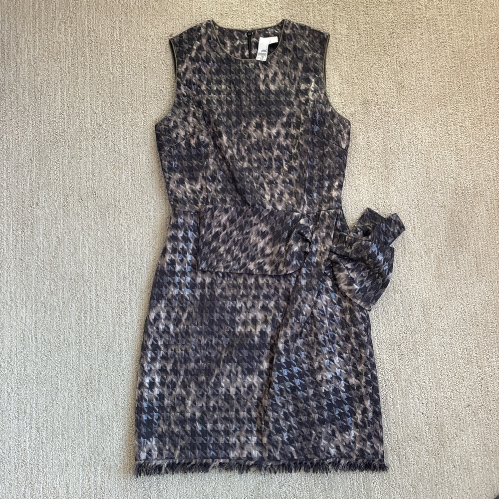 Vintage Holiday Dress! Iridescent hounds tooth.